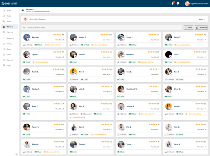 Workers Tab